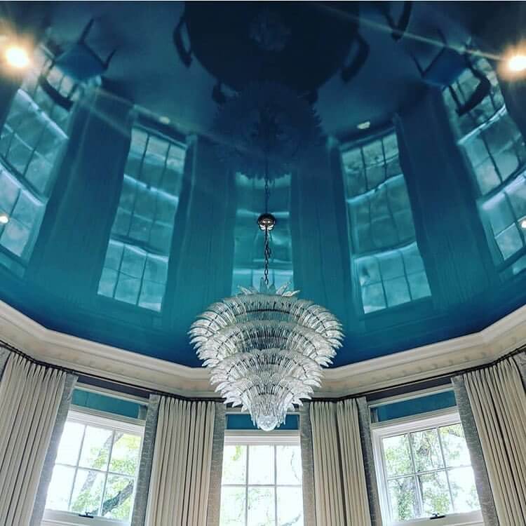 high gloss paint in interior room
