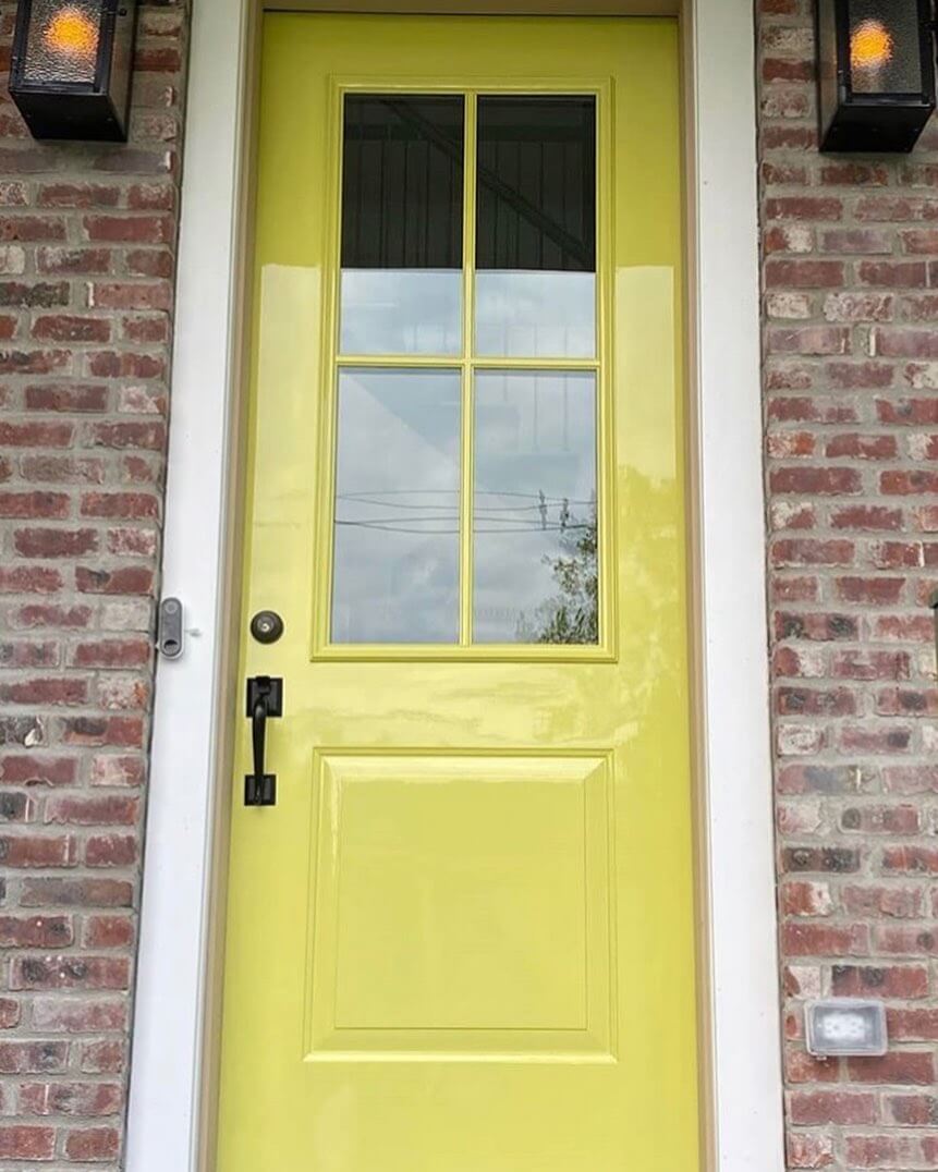 high gloss paint on building